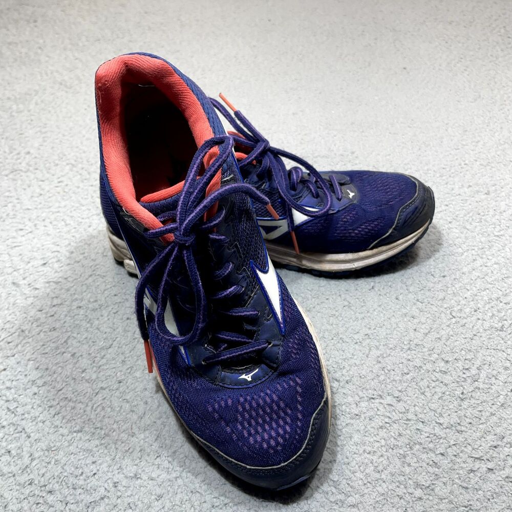 Mizuno Wave Rider 21 Womens Shoes Sz 9.5 Blue Running Athletic Sneaker Trainer - Picture 3 of 16